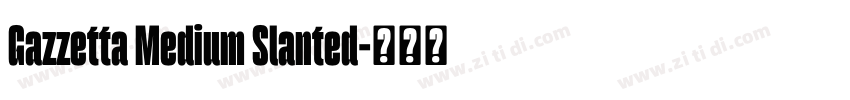 Gazzetta Medium Slanted字体转换